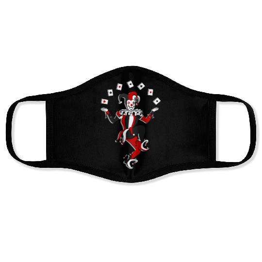 Joker Joggling Card Face Masks