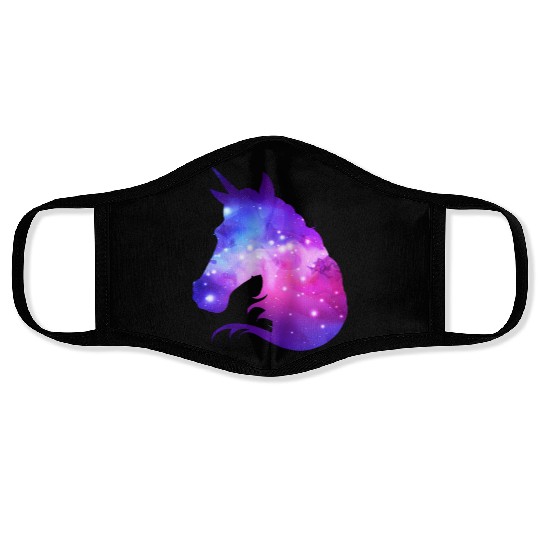 Galaxy Unicorn Face Masks
