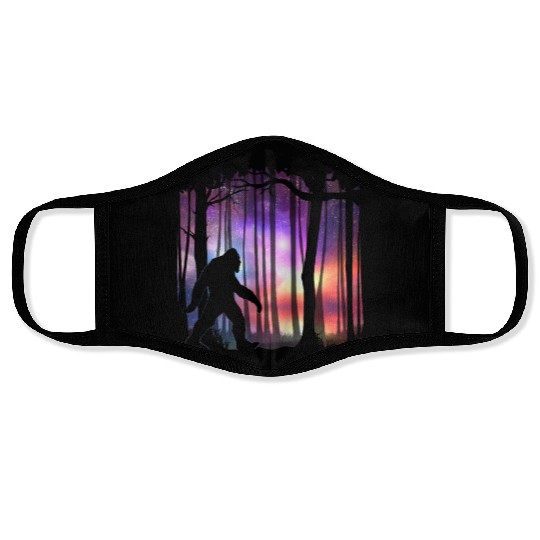 Bigfoot Northern Lights - Space Galaxy Aurora Face Masks