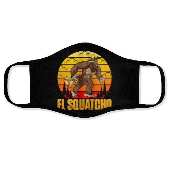 El Squatcho Mexican Sasquatch Bigfoot Face Masks