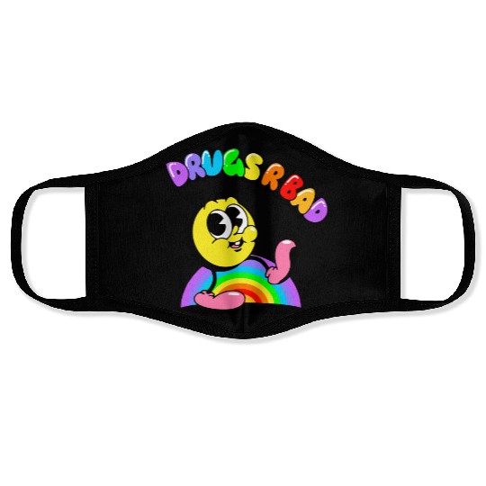 Drugs aint cool Face Masks