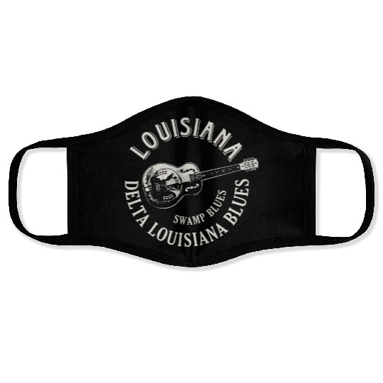 Louisiana Delta Blues Swamp Blues Guitar Face Masks