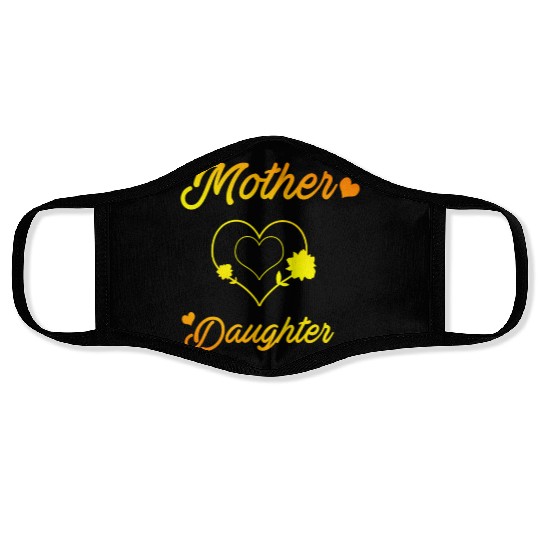 Mother and daughter mothers day love daughters mom Face Masks