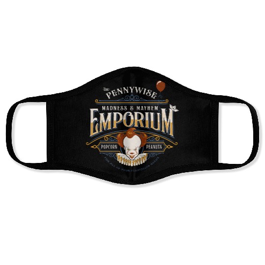 The Pennywise Madness & Mayhem Emporium Face Masks