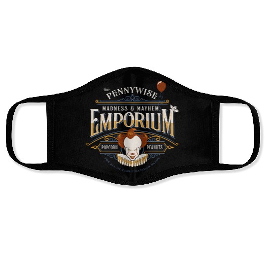 The Pennywise Madness & Mayhem Emporium Face Masks
