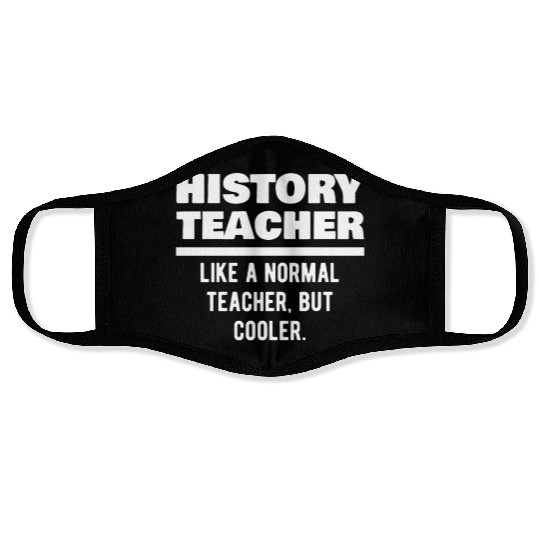 History Teacher Definition Face Masks