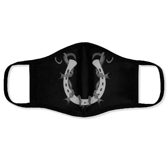 Horseshoe Wrapped in Barbed Wire Face Masks