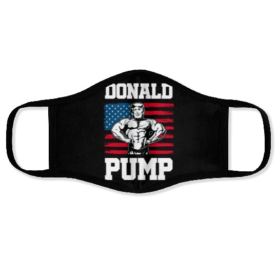 Donald Pump Trump Workout Patriotic Fitness Gym Fu Face Masks