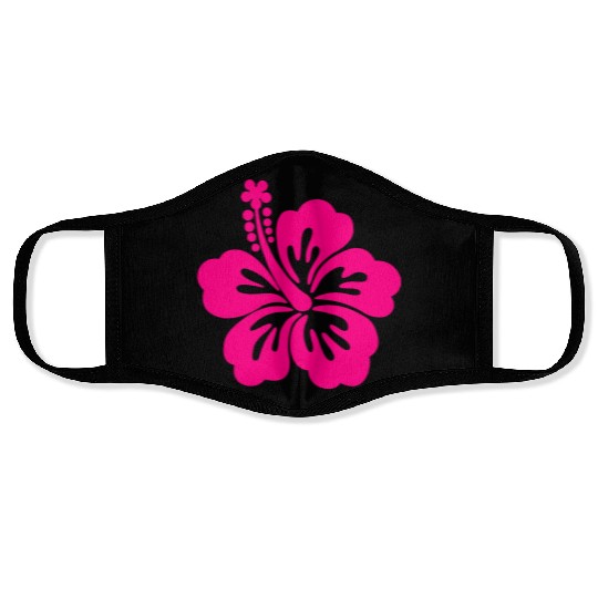 hibiscus - flower - hawaii Face Masks