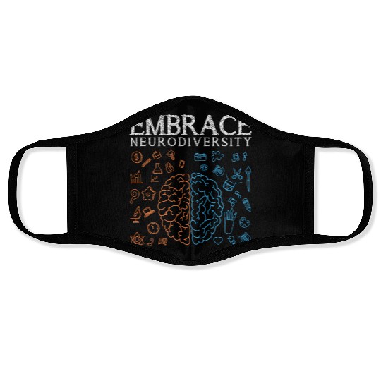 Embrace ADHD Autism ASD Neurodiversity Face Masks