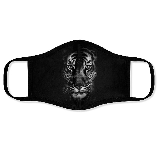 Fearless Eye Of The Tiger Face Print Face Masks