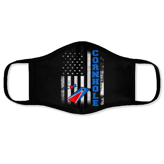 Cornhole Flag US American USA Player Game Bags Face Masks
