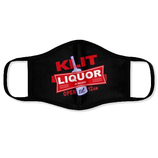 KLIT Liquor parody logo Face Masks