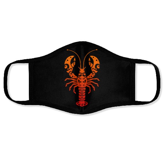 Maori Lobster Polynesian T Tattoo Gift Idea Face Masks