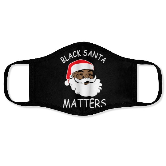 African American Black Santa Matters Christmas Face Masks