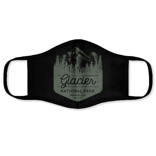 Glacier National Park Hiking Montana Face Masks