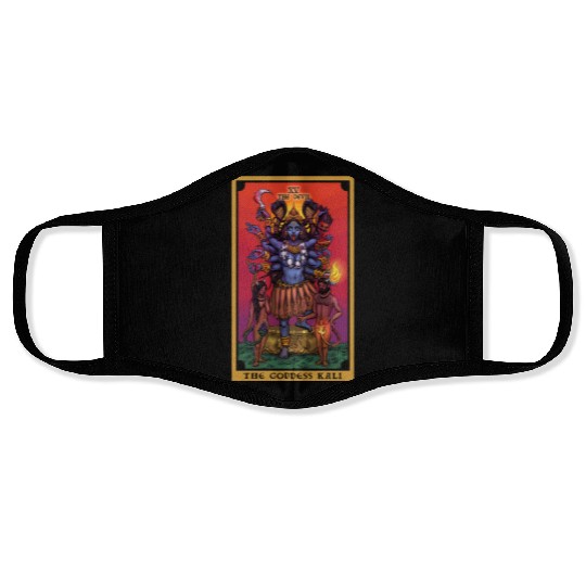 The Goddess Kali The Devil Tarot Card Hindu Indian Face Masks