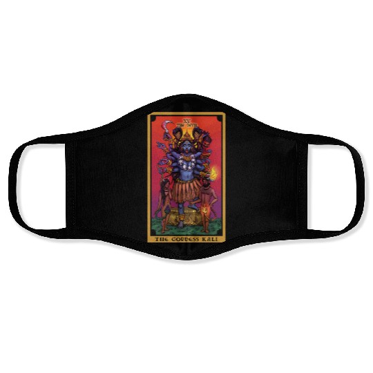The Goddess Kali The Devil Tarot Card Hindu Indian Face Masks