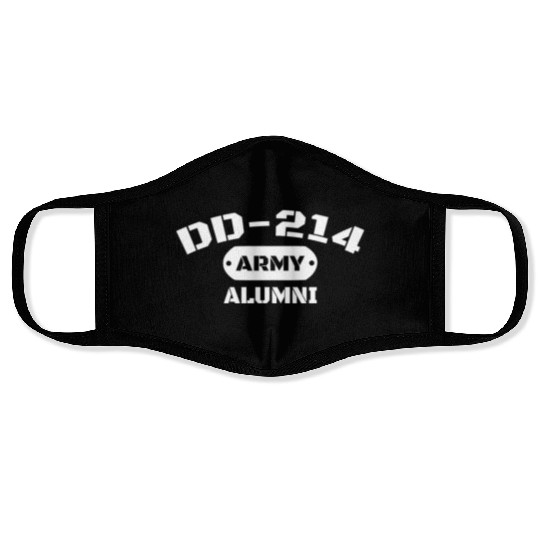 Dd-214 Us Army Alumni Men And Women Face Masks