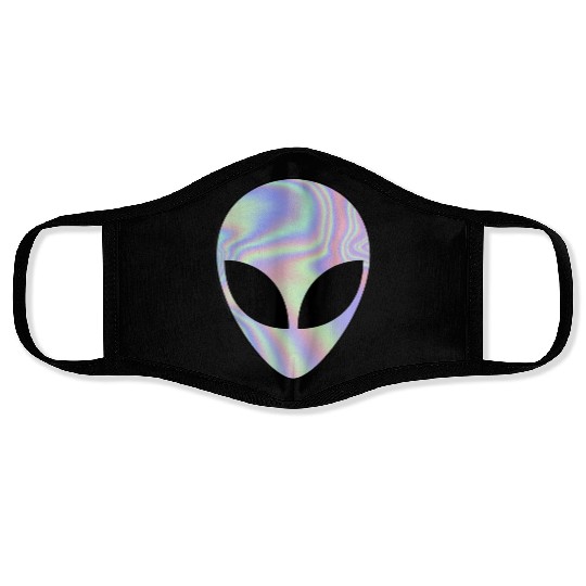 Alien Head Colorful Alien Rave Face Masks