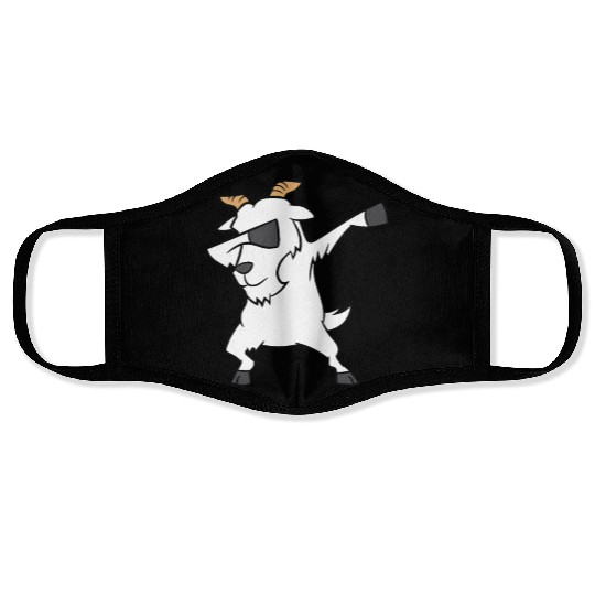 Goats Kids Funny Dabbing Goat Love Goats Face Masks