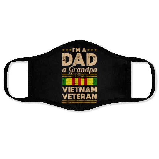 Dad Grandpa Vietnam Veteran Vintage Face Masks