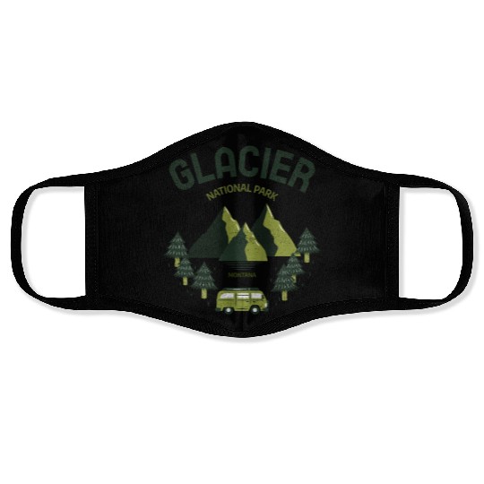Glacier National Park Montana Travel Face Masks