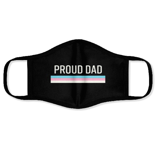 Lgbt Transgender Pride Proud Dad Face Masks