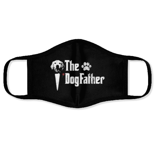 Mens The Dogfather Golden Retriever Dog Dad Father Face Masks