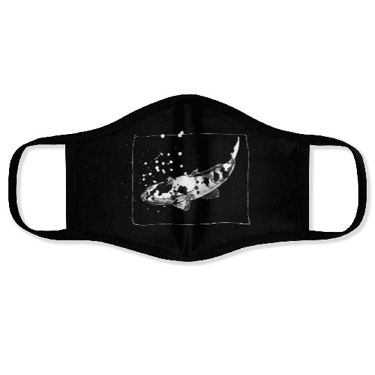 Hand-drawn KOI CARP - Cool Ink Artwork - Sketchy Face Masks