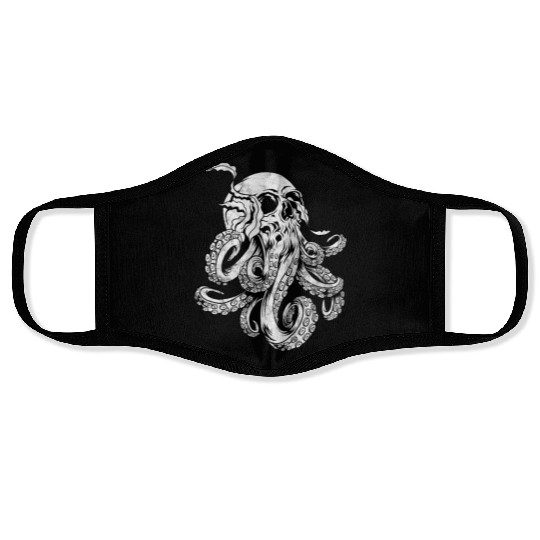 Octopus Skull Monster Kraken Cthulhu Skull for Men Face Masks