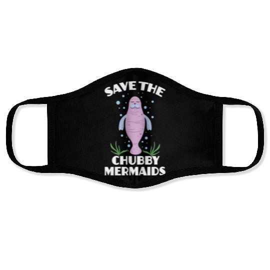 Manatee Save The Animal Face Masks