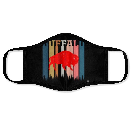 Vintage Retro Bills Fan Mafia Gift For Buffalo Fan Face Masks