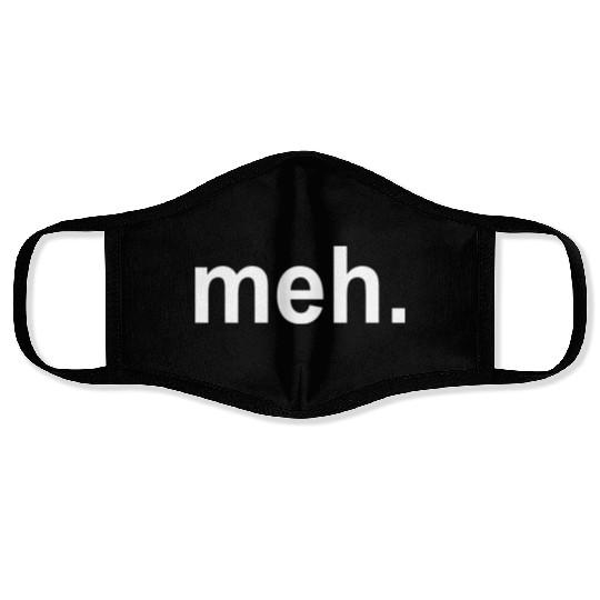 meh FUNNY GEEK COOL Game Nerd Face Masks