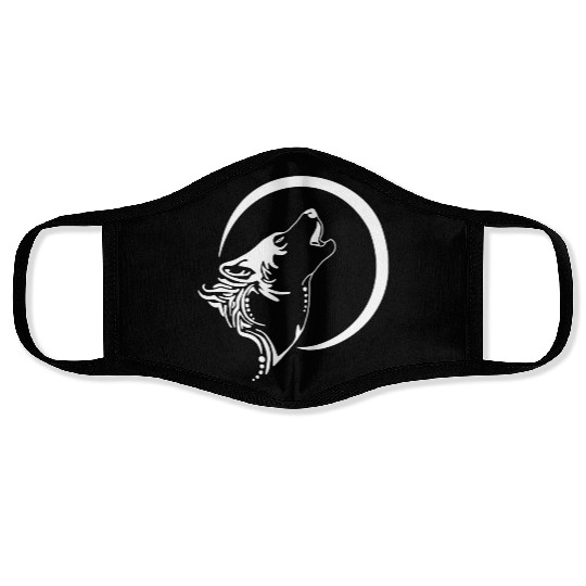 Wolf Howl Tribal Face Masks