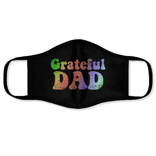 Mens Grateful Dad Face Masks Vintage Fathers Day