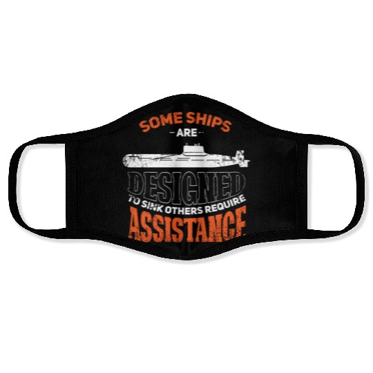 Military Submarine Veteran Gift US Submarine Sink Face Masks