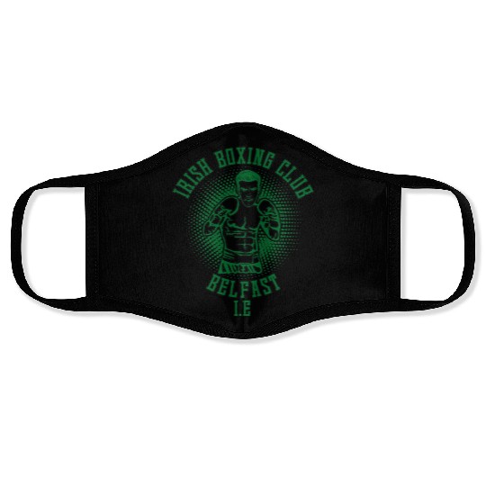Irish Boxing Club Belfast Boxer Gifts Boxing Lover Face Masks