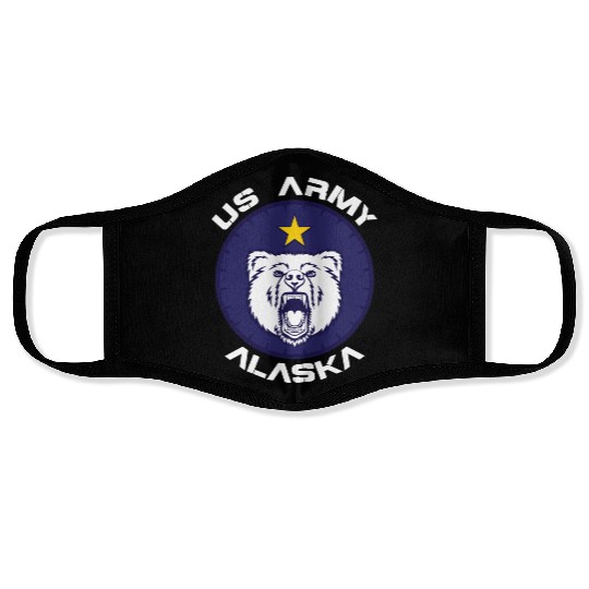 Us Army Alaska Polar Bear Patch Face Masks