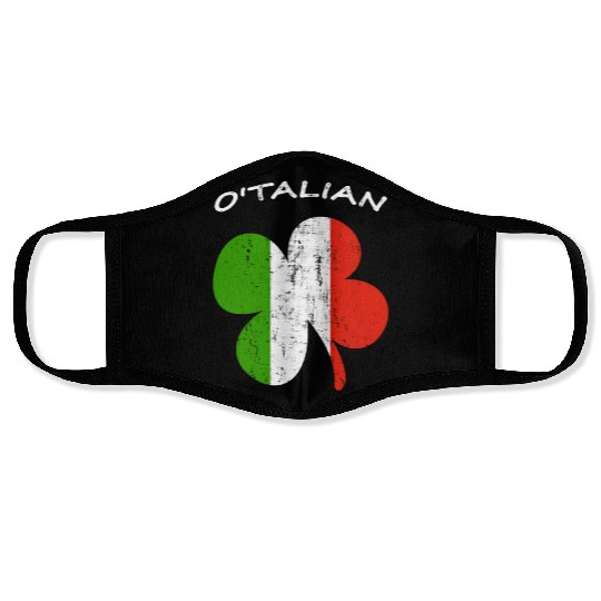O'talian Funny Italian Irish, St Patricks Day Face Masks