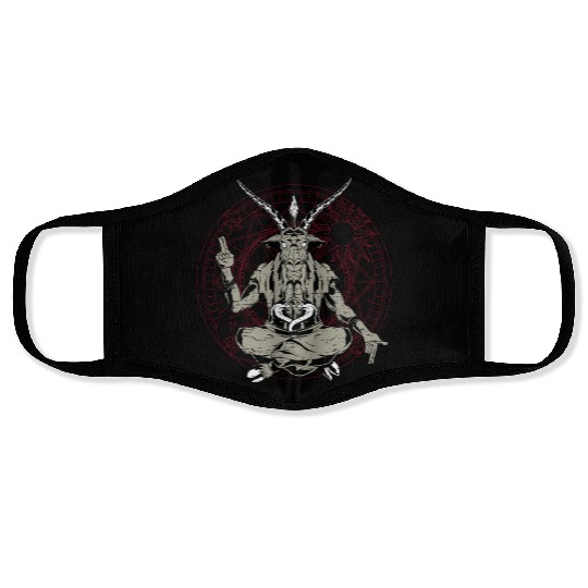 Baphomet Pentagram Nu Goth Occult Witch Satanism Face Masks