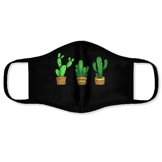 Plant Mom Funny Cactus Succulent Face Masks