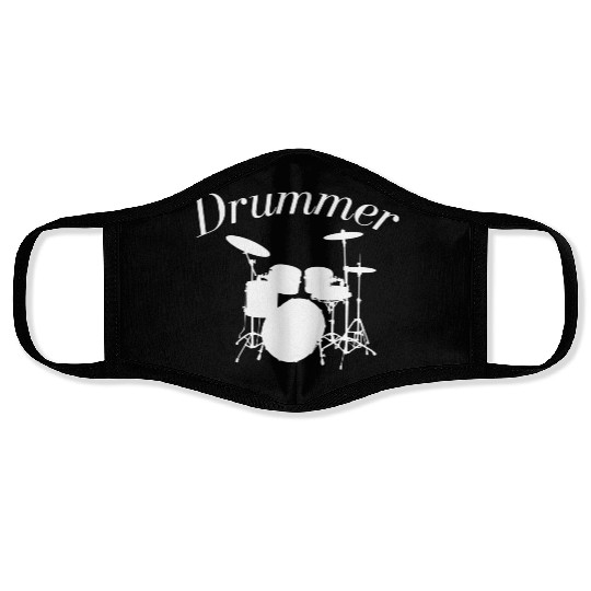 Drummer Drums Drumming Face Masks