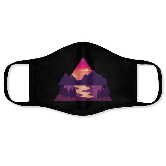 Purple Triangle Face Masks