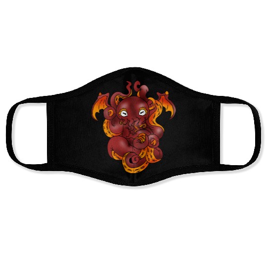 Cthulhu Giant Monster Myth Satanic Demon Gift Face Masks