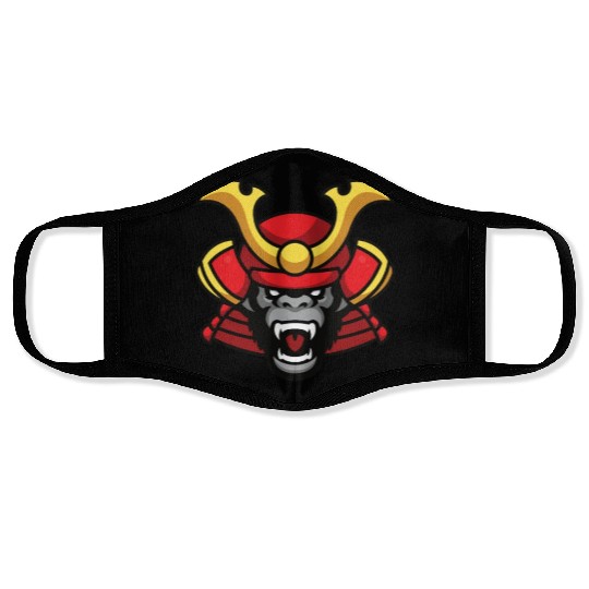 Samurai Monkey Samurai Face Masks