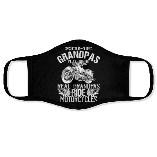 some grandpas play bingo real grandpas ride motor Face Masks