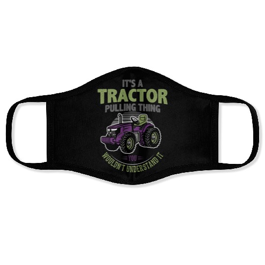 tractor pulling, tractor pulling racing, tractors Face Masks