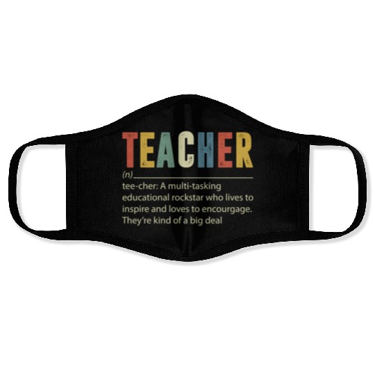 Teacher Multi tasking Educational Rockstar Face Masks