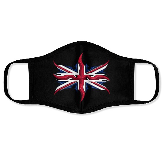Union Jack British Flag Resistance Style Face Masks